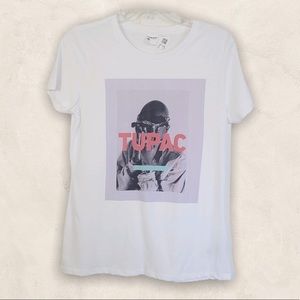 Mademark Women’s Tupac Crew Neck Short Sleeve Graphic Tee Shirt Size M